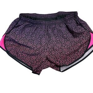Nike Dri-FIT Running‎ Shorts Geometric Print Hot Pink Accents Large
